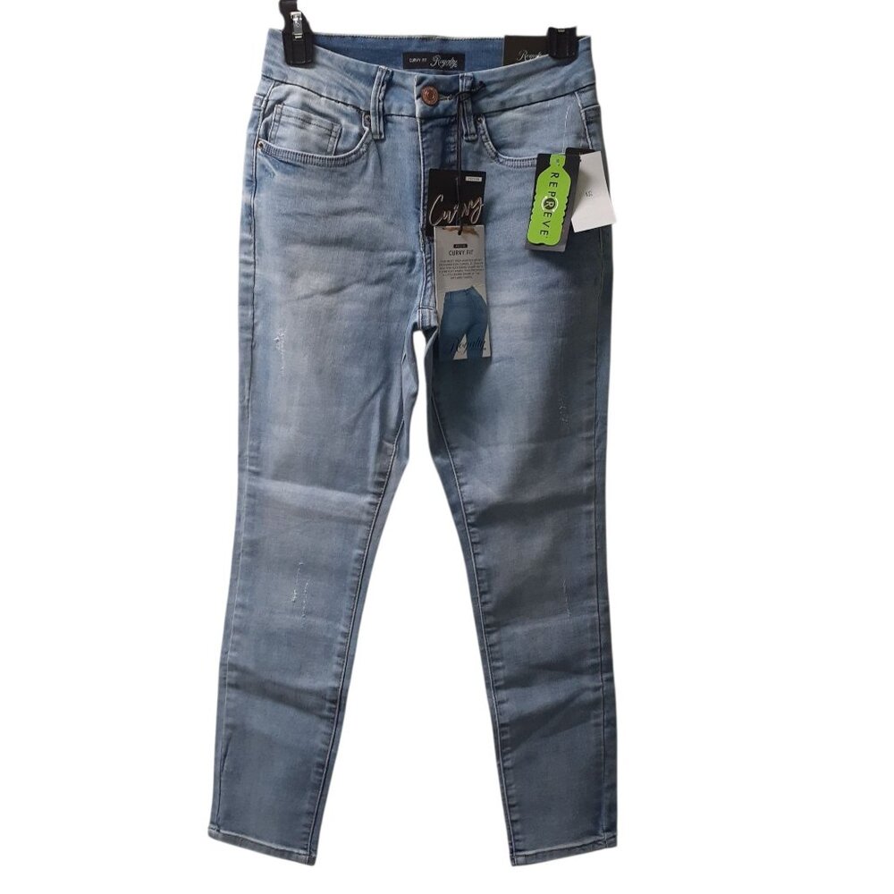Royalty for Me Skinny Jeans Womens Petites Size 4P Blue Denim Curvy Fit NWT